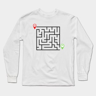 Maze Fun Labyrinth Long Sleeve T-Shirt